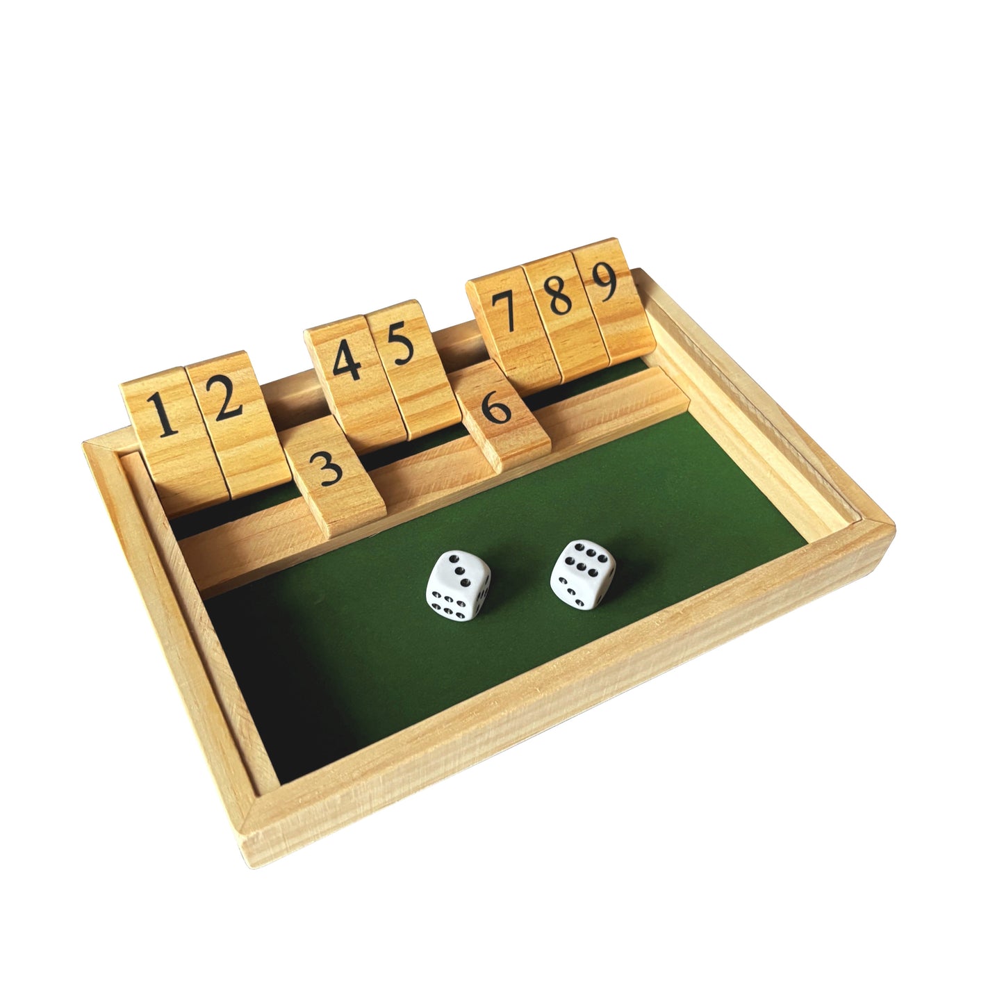 Shut the Box – 9er Klappbrett Spiel | Trinkspiel für Zuhause & Unterwegs